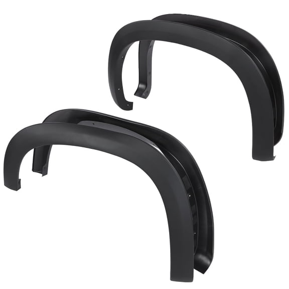 CROSSDESIGN Fender Flares Fit for Chevy Silverado 1500 2019-2023 Textured Factory Style Black Not Fit Dually Models