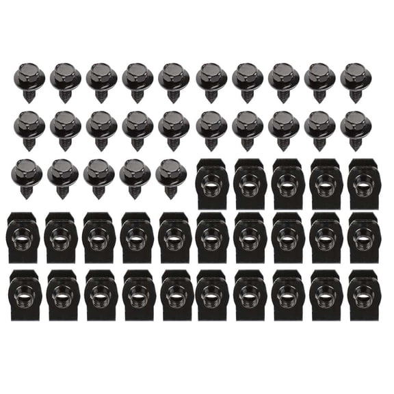 CROSSDESIGN Fender Bolts & U Nuts 5/16-18 x 7/8" x 3/4" Washer 1/2" Hex Head Kit Body