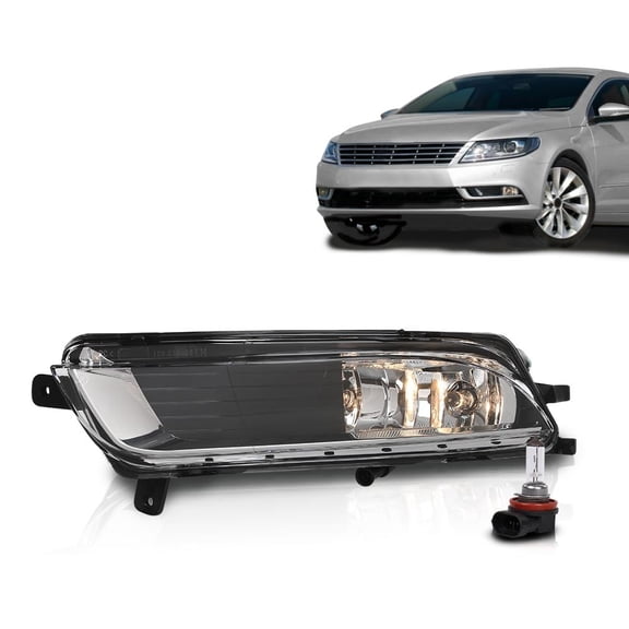 CROSSDESIGN Fog Light Driving Lamp Front Driver Left Side Fit for Volkswagen CC 2013-2017