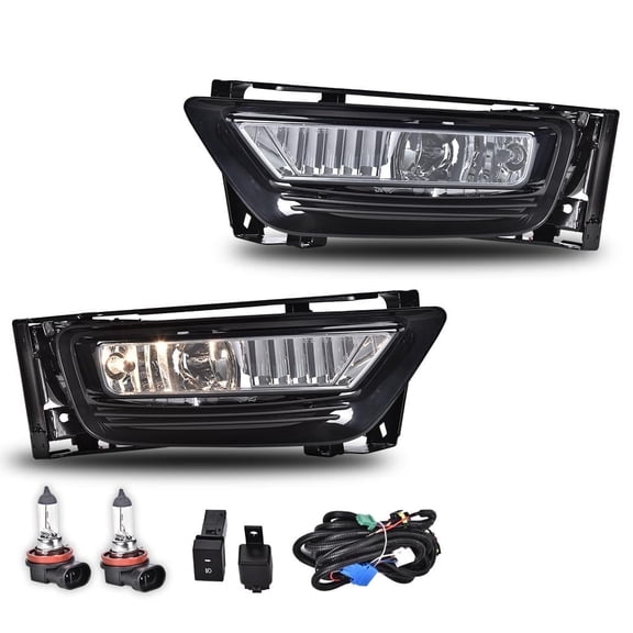 CROSSDESIGN Fog Lights Compatible with Honda Accord Sedan 2013-2015,Bumper Fog Driving Lights Smoky Lens Driver & Passenger Pair