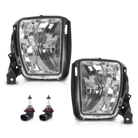 CROSSDESIGN Clear Bumper Fog Light Lamp Fog Lights Fit for 2013-2018 Dodge Ram 1500