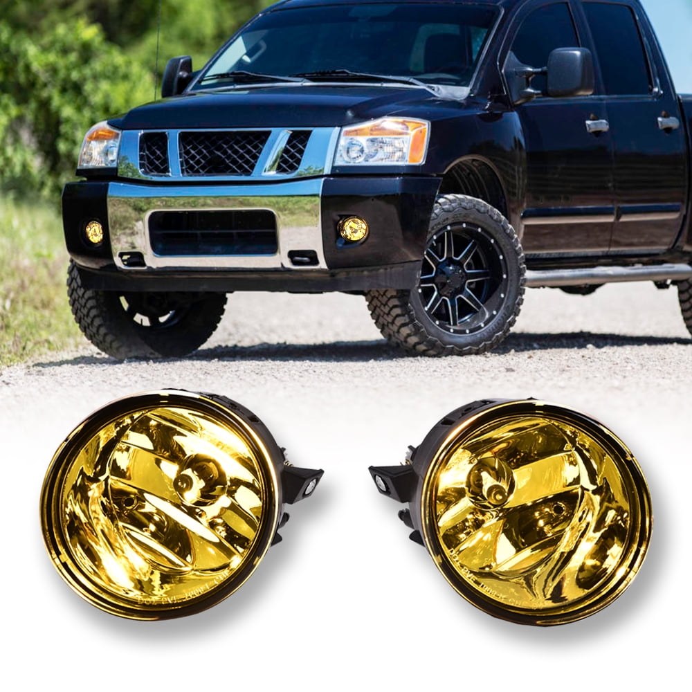 CROSSDESIGN Front Bumper Fog Light+Bulbs Fog Lamps Fit for Nissan ...