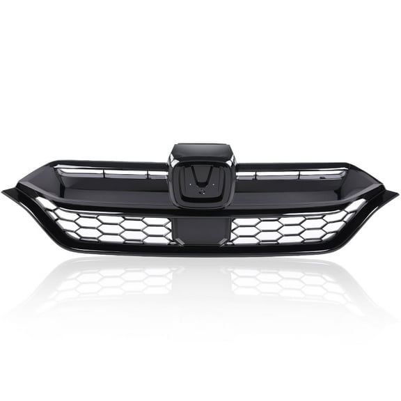 CROSSDESIGN Front Bumper Grille Grill Assembly Fit for Honda CR-V 2017-2021 Black