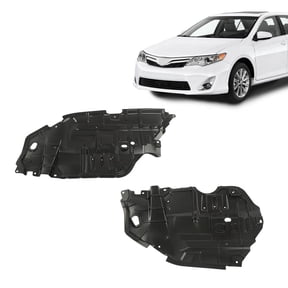 CROSSDESIGN Front Engine Splash Shield Fit for Toyota Camry 2012-2014 Under Lower Engine Splash Guard Pair Set Driver and Passenger Side