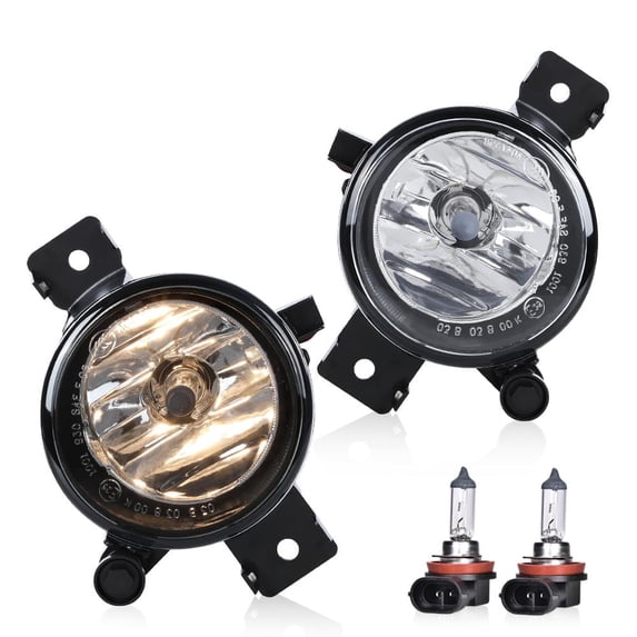 CROSSDESIGN Front Fog Light Lamps w/ H8 Halogen Bulbs 1 Pair Fit for 2011-2013 BMW X5 E70