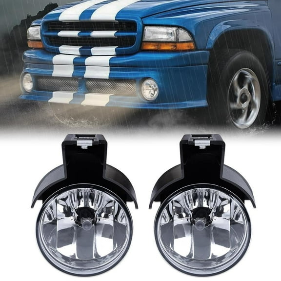CROSSDESIGN Front Fog Lights Fit for Dodge Dakota 1997-2000/Durango SUV 1998-2000 Fog Lamps