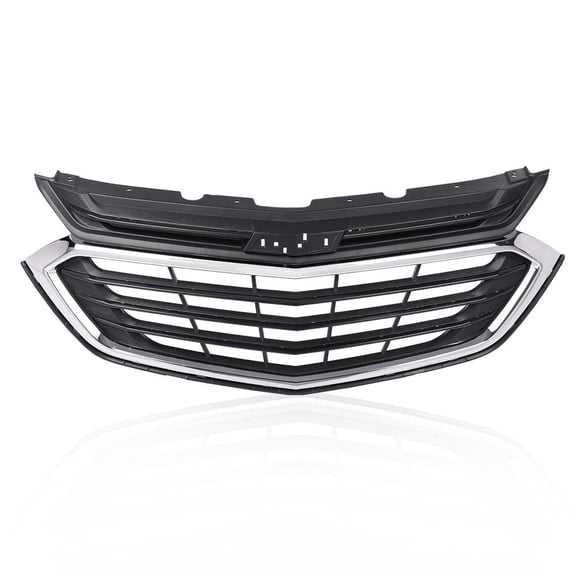 CROSSDESIGN Black&Chrome Front Upper Bumper Grille Grill Fit for 2018-2020 Chevy Equinox