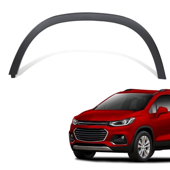 CROSSDESIGN Front Wheel Housing Molding Trim Fender Flares Fit for Chevy Trax 2017-2022 Black