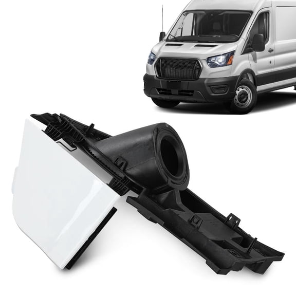 CROSSDESIGN Fuel Filler Door Housing + Gas Cover Fit for Ford Transit Van 150 250 350 2015-2023
