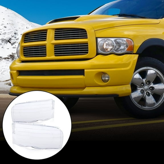 CROSSDESIGN Headlight Cover Fit for Dodge Ram 1500 2500 3500 2002-2009 Headlamps Cover