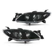 CROSSDESIGN Headlight Fit for Mazda 3 Sedan 2004-2009