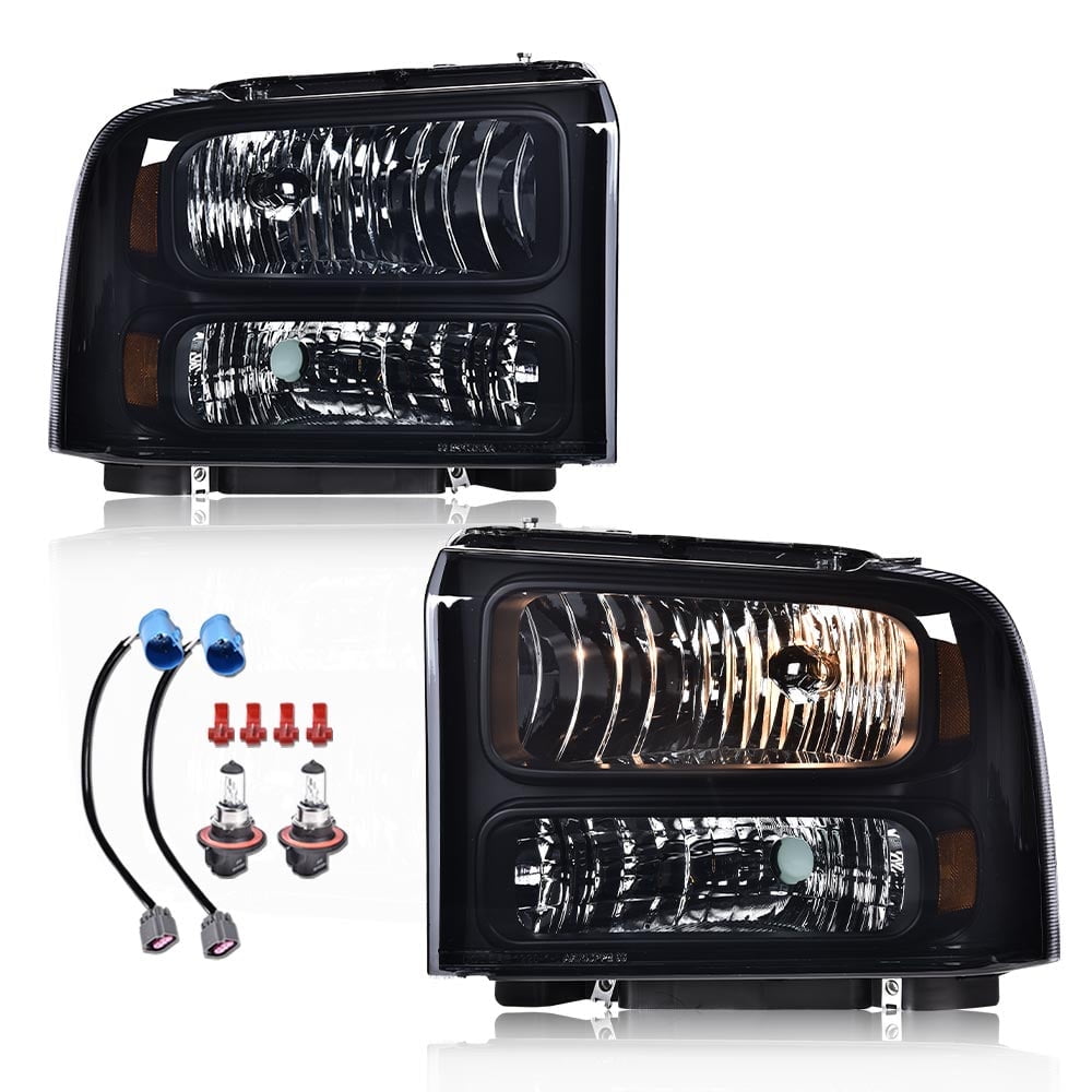 CROSSDESIGN Smoke Excursion Halo DRL Headlights Fit for 1999-2004 Ford F-250 F-350 Super Duty CROSSDESIGN Smoke Excursion Halo DRL Headlights Fit for 1999-2004 Ford F-250 F-350 Super Duty