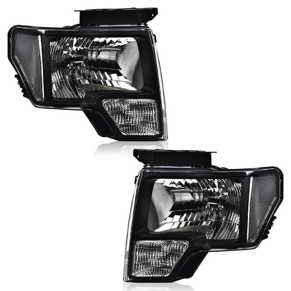 CROSSDESIGN Headlights Headlamps Fit for 2009-2014 Ford F150