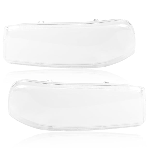 CROSSDESIGN Headlight Bumper Lamps Cover Chrome Fit for GMC Sierra Yukon 1999-2007 Pair Left + Right Chrome Clear