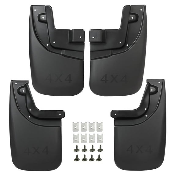 CROSSDESIGN Heavy Duty Molded Mud Flaps Mud Guards Splash Guards Fit for 2005-2015 Toyota Tacoma
