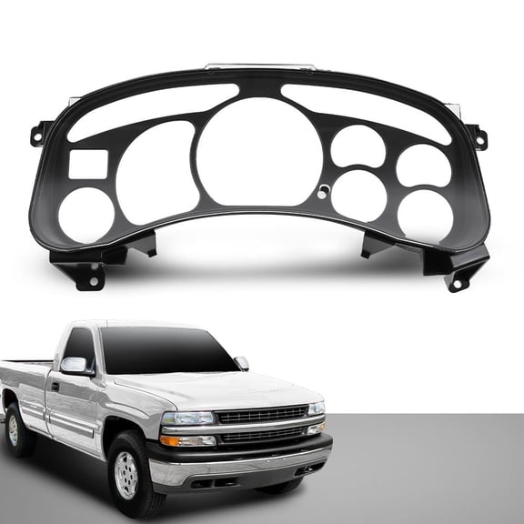 CROSSDESIGN Instrument Cluster Lens Black Fit for 1999-2002 Chevy Tahoe Silverado 1500 Yukon Sierra