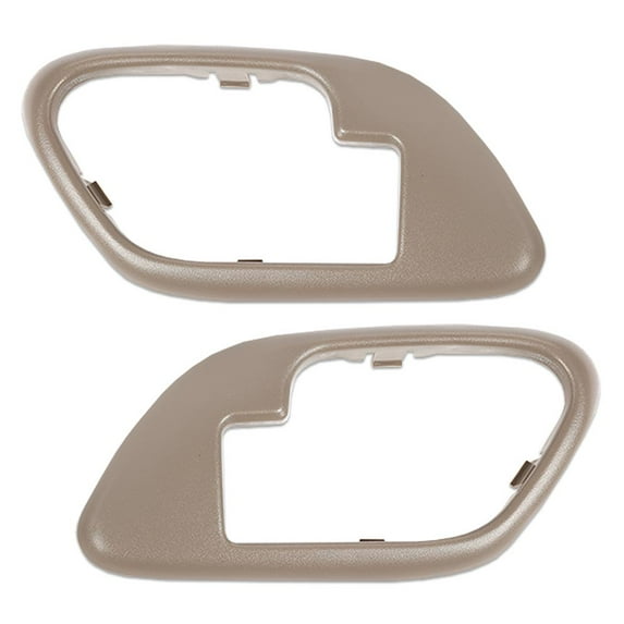 CROSSDESIGN Interior Door Handle Bezel Fit for Chevy C1500 Truck 1995-1999/C2500 1995-2000 Brown