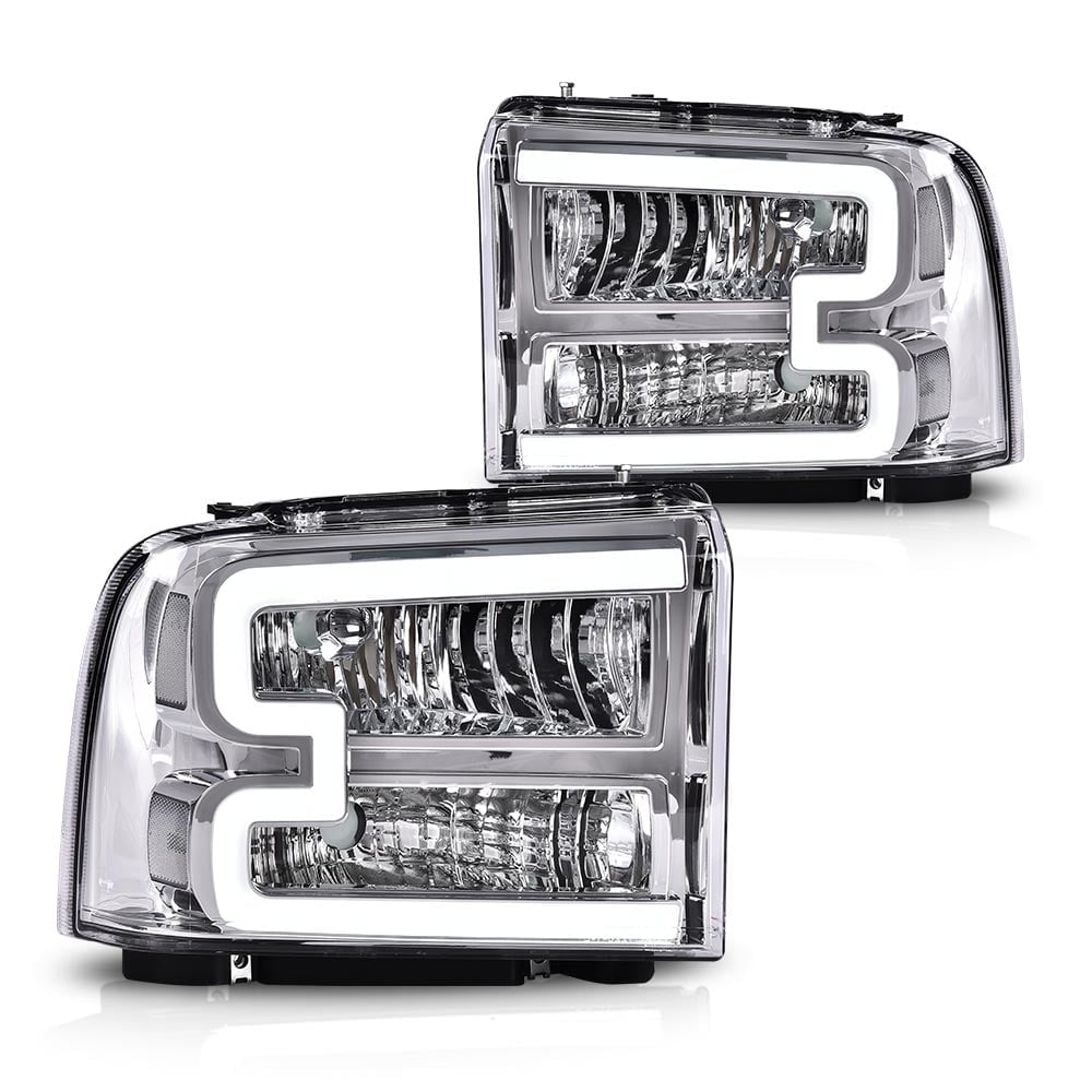 Buy 05-07 Ford Super Duty Pickup Truck Headlights Headlamps Pair Set In - Foto 2