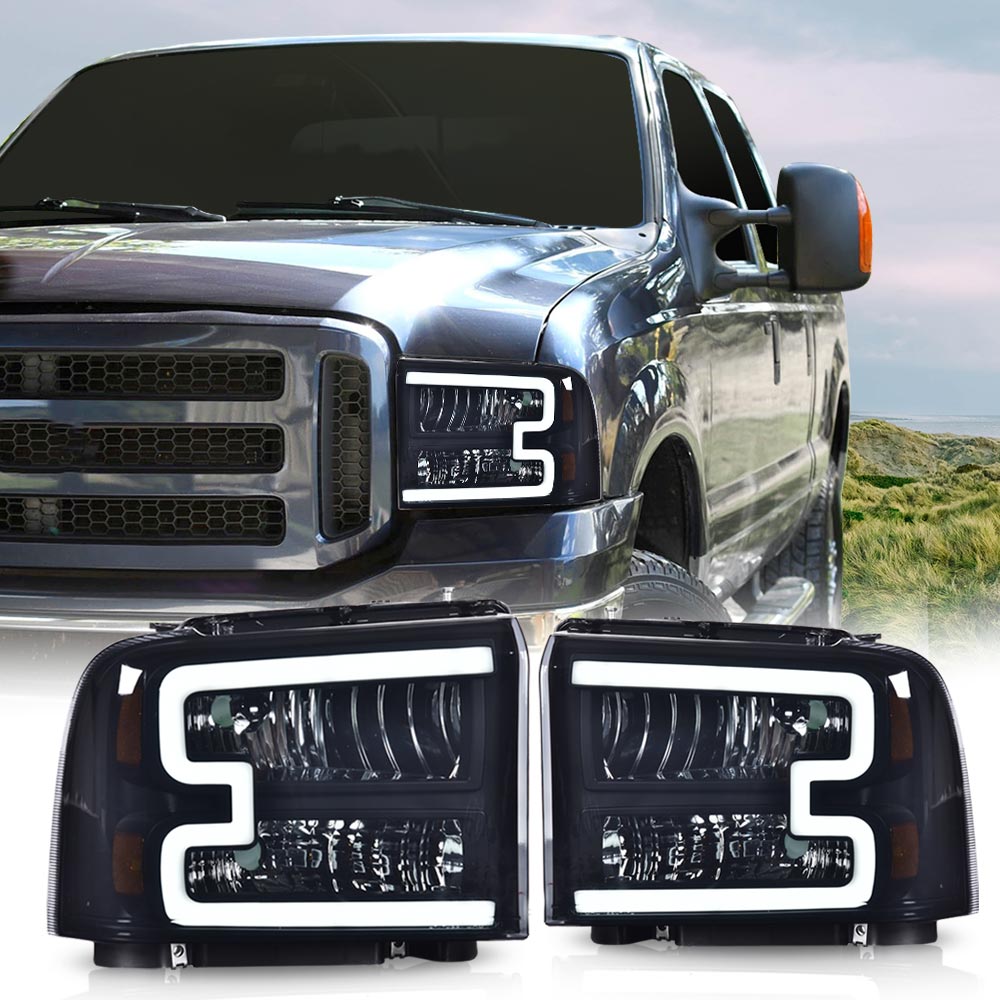 CROSSDESIGN LED Headlight Assembly Headlamps Fit for Ford F250 F350 ...