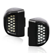 CROSSDESIGN White LED License Plate Light Fit for 1999-2013 GMC Sierra 1500 2500HD 3500HD