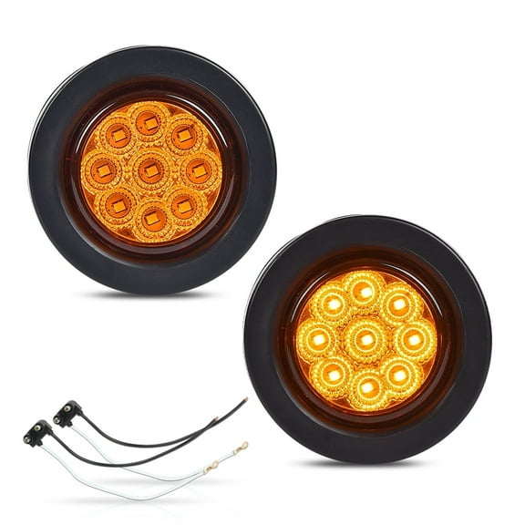 CROSSDESIGN LED Side Marker Clearance Lights Fit for Most 12V trailers, buses, trucks, trailers, lorries, RVs, etc