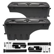 CROSSDESIGN Lockable Storage Box Truck Bed Toolbox Fit for 2007-2018 Chevy Silverado/GMC Sierra 1500/2500HD/3500HD
