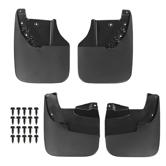 CROSSDESIGN Mud Flaps Splash Guards 4pcs w/o Wheel Lips Front & Rear Fit for Toyota Tundra 2007-2013