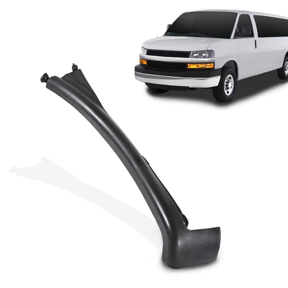CROSSDESIGN Pair Fender Extensions Trim Front Driver & Passenger Side Lower Fit for 1996-2014 Chevy Express GMC Savana 1500