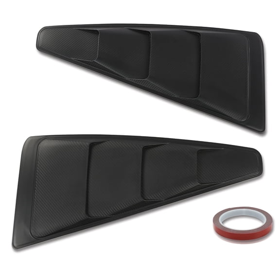 Window Louvers Air Vent Scoop Shade Trim Carbon Style Fit for 2005-2014 Ford Mustang