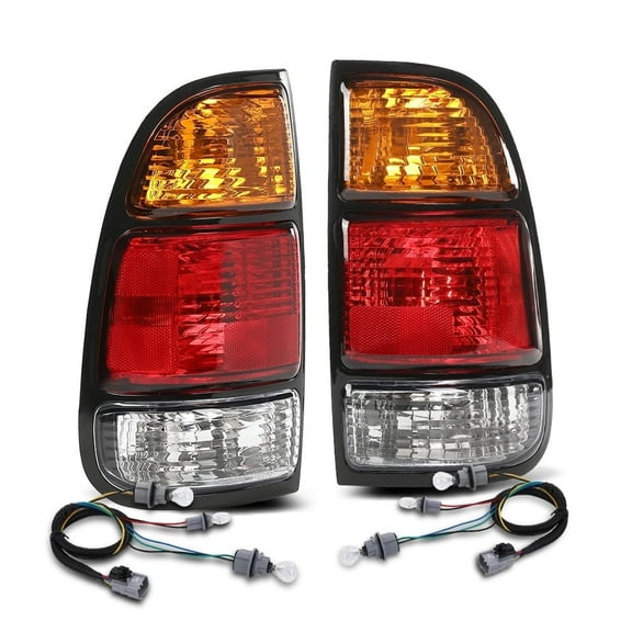 CROSSDESIGN Rear Brake Tail Lights Assembly +Wirings Fit for Toyota Tundra 2000-2006