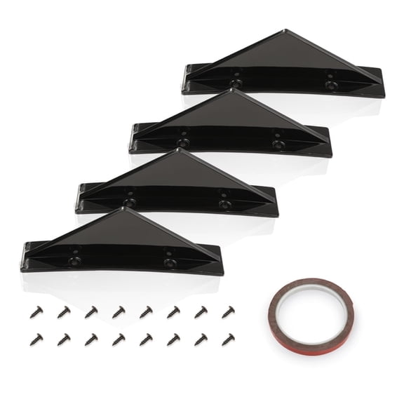 CROSSDESIGN Rear Bumper Diffuser Lip Splitter Shark Fins Glossy Fit for 2002 Chevy Camaro all models