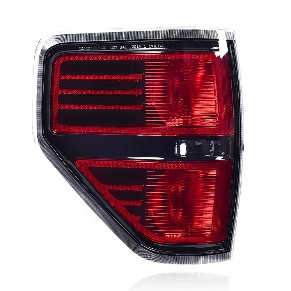 CROSSDESIGN Rear Tail Lights Brake Lamps Fit for 2009-2014 Ford F150 F-150 SVT Raptor Pickup