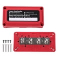 thumbnail image 1 of CROSSDESIGN Red Heavy Duty 4 Way Bus Bar/Power Distribution Box Terminal Studs 300A 48V DC, 1 of 8