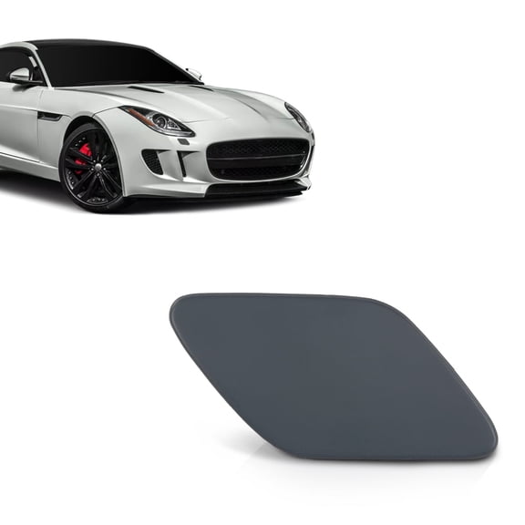 CROSSDESIGN Right Headlight Headlamp Washer Nozzle Jet Cover Cap For 2014-2019 Jaguar F-Type