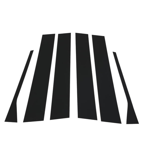 CROSSDESIGN Gloss Black 6pc Set Sedan Door Trim Pillar Posts Fit for 2006-2010 VW Jetta MK5