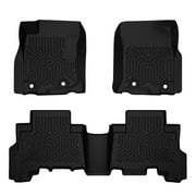 CROSSDESIGN TPE All Weather Floor Mats Fit for Toyota 4Runner 2013-2023/Lexus GX460 2014-2022