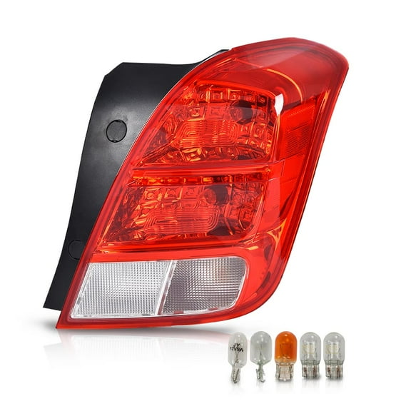 CROSSDESIGN Tail Light Brake Lamp Red Lens Chrome Housing Right Passenger Side w/Bulbs Fit for Chevy Trax 2013-2016/Chevy Trax LS 2017-2019