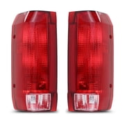 CROSSDESIGN Tail Lights Left Driver And Right Passenger Side Fit for Ford F150 Bronco 1990-1996 /Fit F250 F350 1990-1997