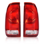 CROSSDESIGN Tail Lights Left &Right Fit for Ford F-150 1997-2003/F-250 F-350 Super Duty 1999-2007