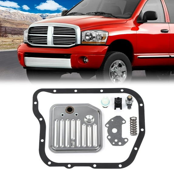 CROSSDESIGN Transmission Filter Kit Solenoid & Sensor Fit for Dodge Ram 1500 2500 3500 2000-2006