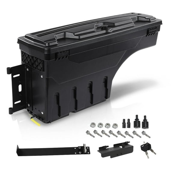 CROSSDESIGN Truck Bed Swing Storage Box Tooling Box Fit for Ford F150 1997-2014