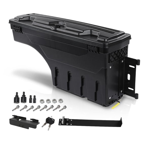 CROSSDESIGN Truck Bed Swing Storage Box Tooling Box Fit for Ford F150 1997-2014