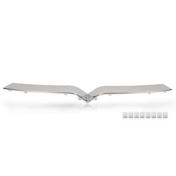 CROSSDESIGN Silver Upper Grille Grill Bright Trim Chrome Fit for 2016-2020 Tesla Model X