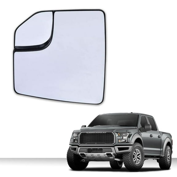CROSSDESIGN Driver Side View Power Mirror Glass Fit for 2015-2018 Ford F-150 Left Chrome View Mirror