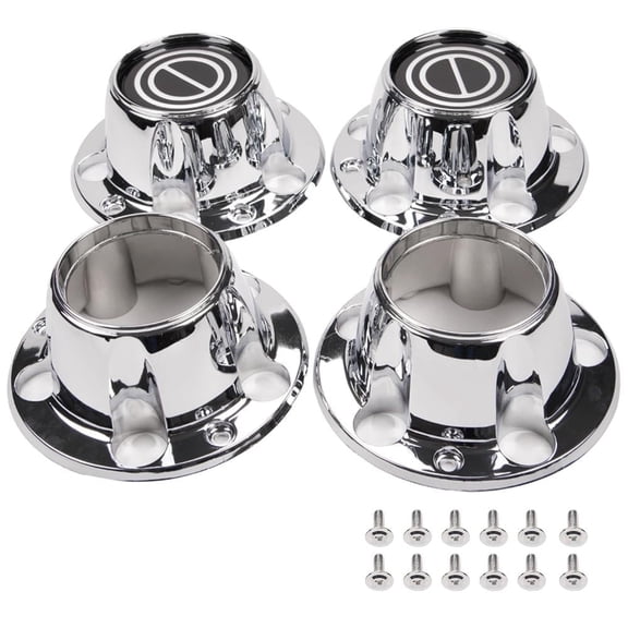 CROSSDESIGN Chrome Wheel Center Cover Hub Caps W/Screws 4 Pcs Fit for 1980-1996  Ford F150 Truck/Bronco