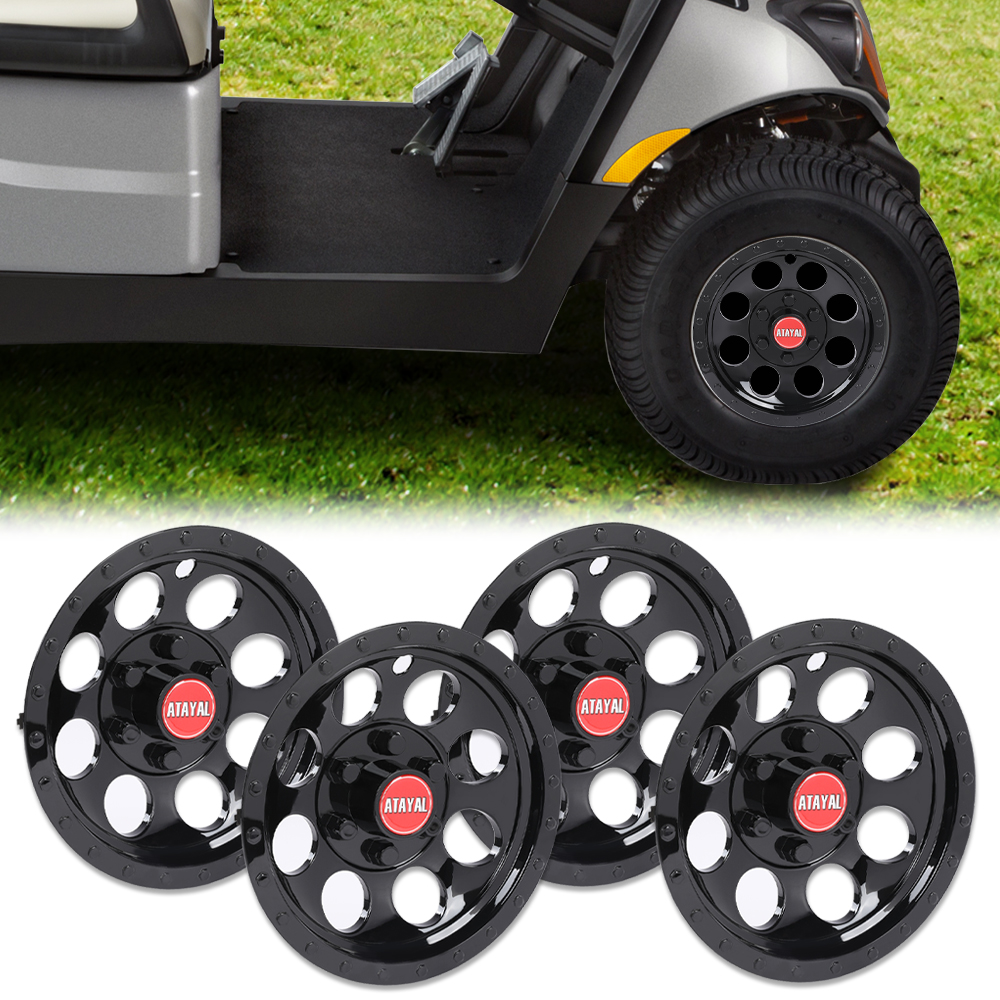 CROSSDESIGN Wheel Cover Hub Caps Fit for EZGO Club Car and Yamaha Golf