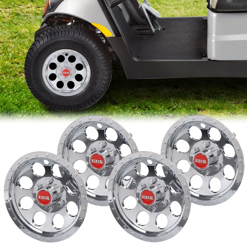 CROSSDESIGN Wheel Cover Hub Caps Fit for EZGO Club Car and Yamaha Golf