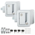 thumbnail image 1 of CROSSDESIGN Paddle Entry Door Lock Latch Handle Knob Deadbolt Fit for Most RV Doors (2PCS), 1 of 12