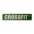 thumbnail image 1 of CROSSFIT Vintage Plastic Street Sign fitness running dancing spinning exercise | Indoor/Outdoor |  24" Wide, 1 of 4
