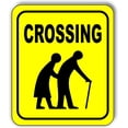 thumbnail image 1 of CROSSING SLOW YELLOW Aluminum Composite Outdoor Sign 8.5" x10", 1 of 2